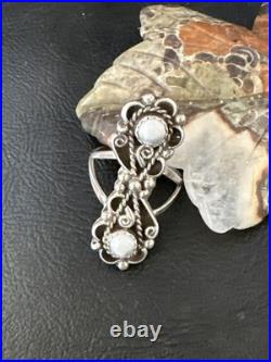 Womens White Howlite Navajo Sterling Silver Ring Size 7 20415