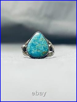 Wonderful Vintage Navajo Turquoise Sterling Silver Ring