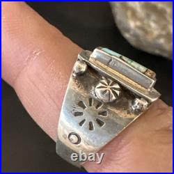 Zuni Pueblo Gilson Opal Turquoise Inlay Ring Sterling Silver Sz 7 19980